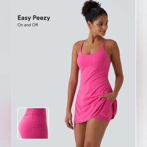 Halara Softlyzero™ Plush Backless Active Dress-Easy Peezy Edition Large NEW